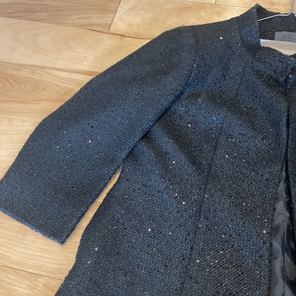 Chanel Black Tweed Sequin employee Uniform Jacket 12 - Picture 11 of 12